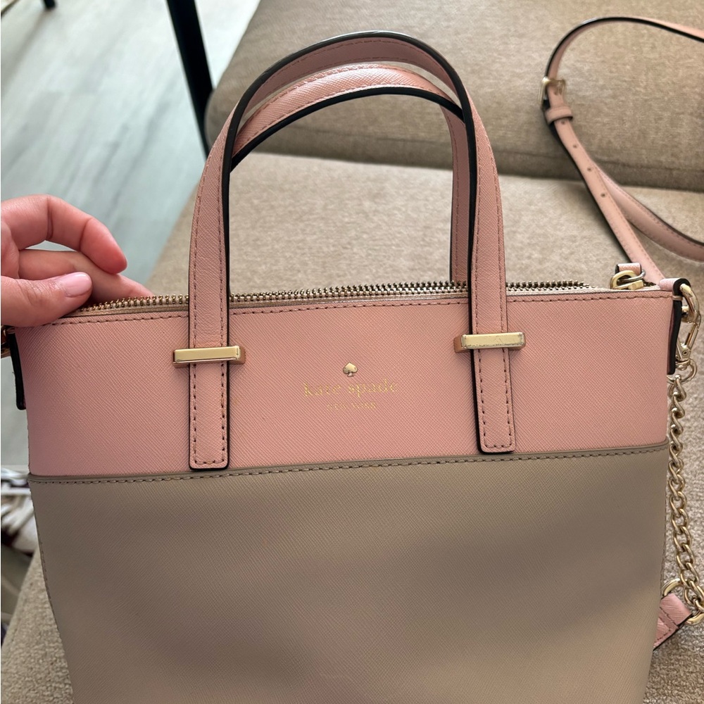 Kate Spade Blush Pink and Beige Satchel